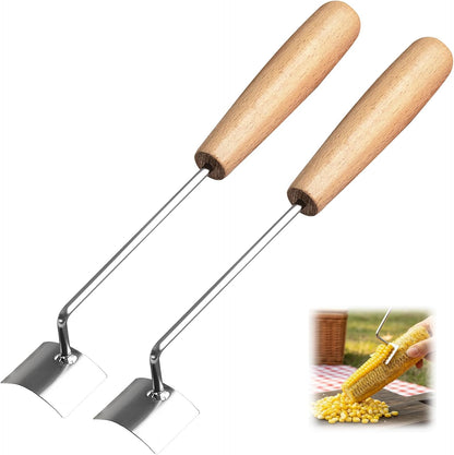 2 Pack Corn Cob Stripper Tool, Efficient Kernel Peeler for Home Kitchen, Essential for Corn Removal