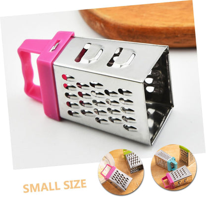 PRETYZOOM Mini Stainless Steel Cheese Grater Box with Non-Slip Handle Multipurpose Hand Grater for Cheese Garlic Ginger and Vegetable Slicing Compact 2.63 Inch Kitchen Shredder Set of 30