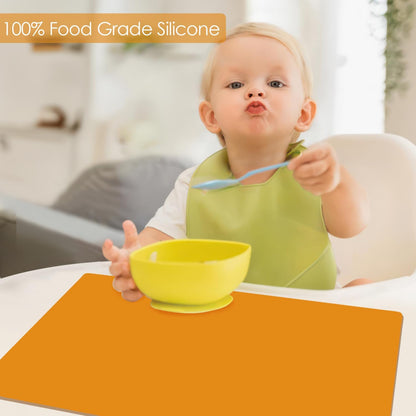 Standard Silicone Mat,Black Baking Mat-Food Grade Kids Dinner Table Placemat Non Slip Counter Mat with Raised Edges Heat Resistant Mat for Air Fryer Nonstick Pastry Dough Mat(1 Pack 23.6'' x 15.7'')