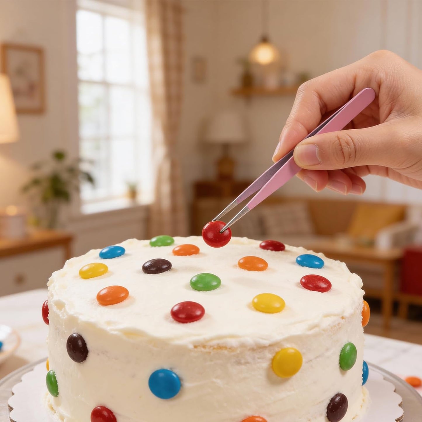 Qianyu 20Pcs Cake Decorating Brushes Cookie Decorating Tool Set Cake Fondant Paint Pastry Brush Curved Tip Tweezers Pasta Tweezers Sugar Stir Needle for Christmas Sprinkles Baking