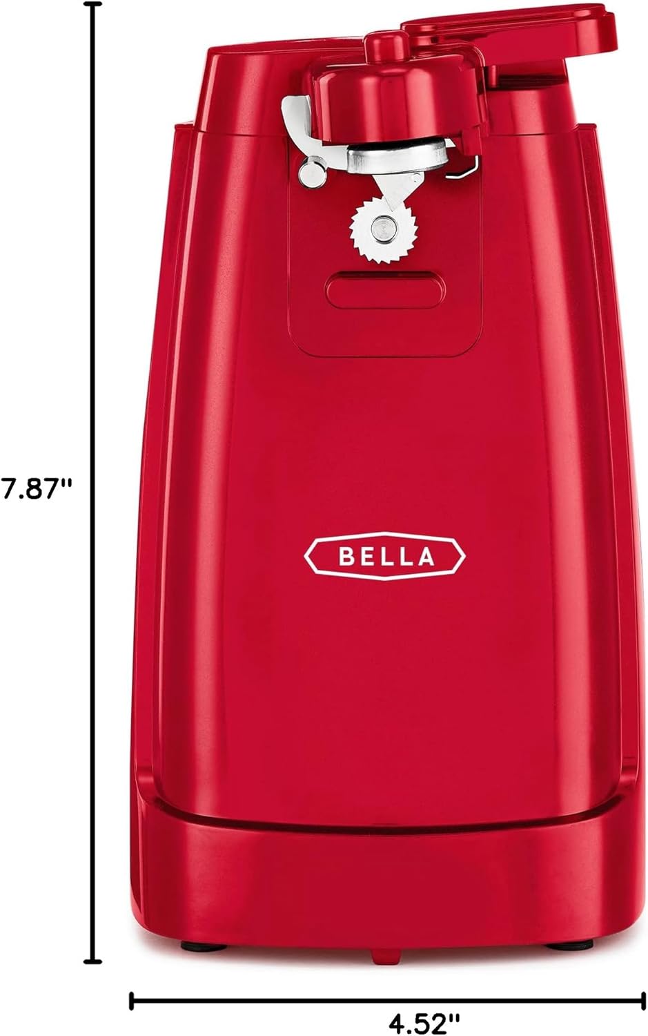 bella Electric Can Opener and Knife Sharpener, Removable Cutting Lever, Cord Storage, Stainless Steel Blade, Sage