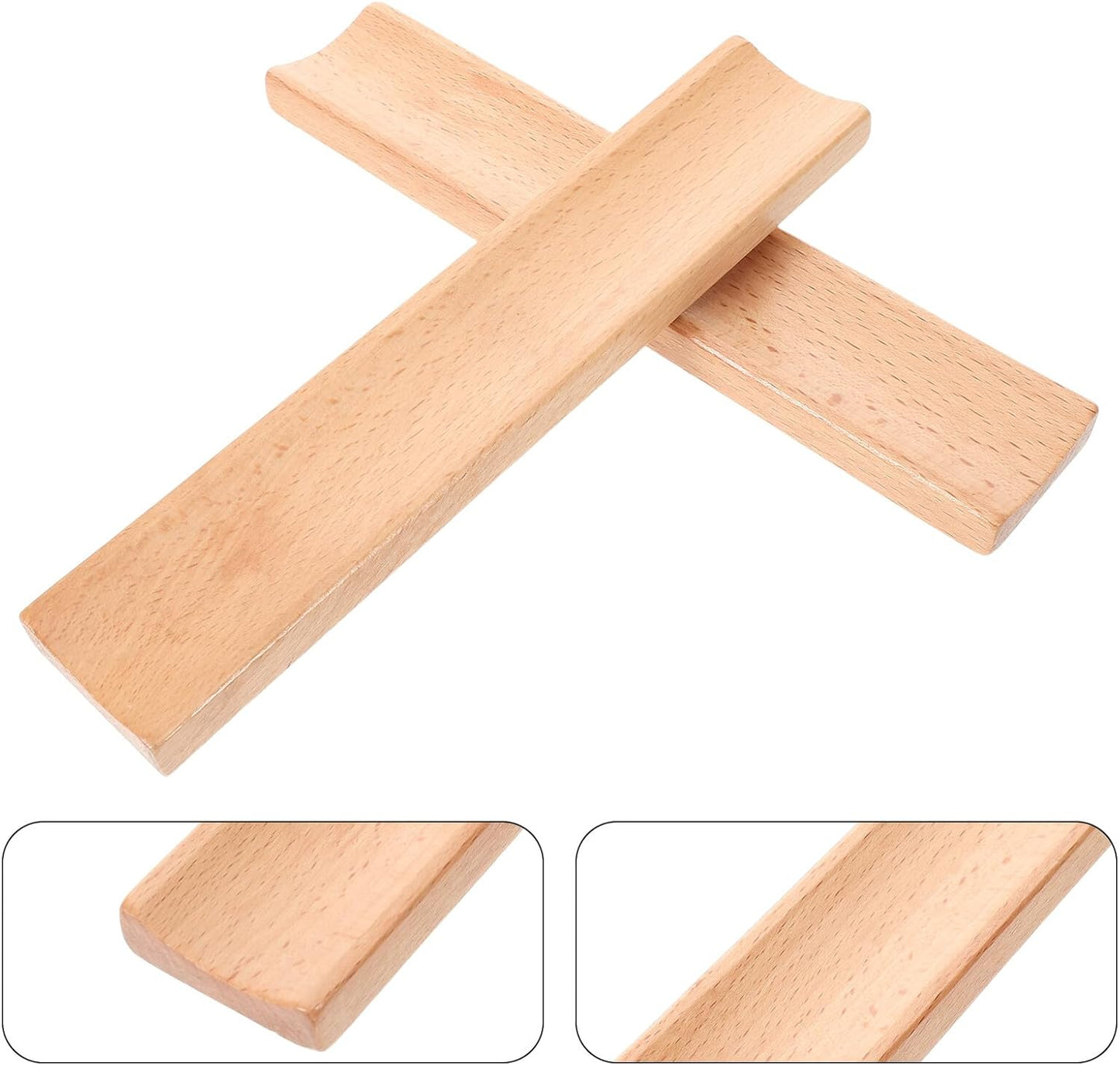 Garneck 2pcs Natural Wood Rolling Pin Stand for Baking Fit Cradle for Pizza Roller Dough Roller Space-saving Kitchen Display Rack Resistant to Stains and Easy to Clean