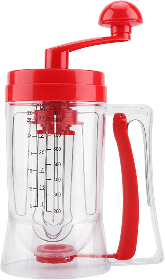 Pancake Batter Dispenser Hand Held Manual Pancake Dispenser for Batter, Cupcake Blender Machine Baking Tool for Cakes Waffles Batters