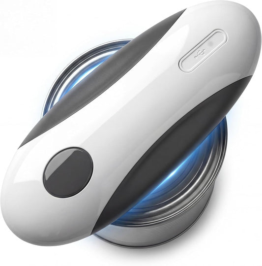 Electric Can Opener, Automatic One-Touch Hands-Free, Smooth-Edge Rechargeable Can Opener for All Can Sizes — Fast Side-Cut Opening, Safe & Easy for Seniors/Arthritis — Compact Kitchen Gadget