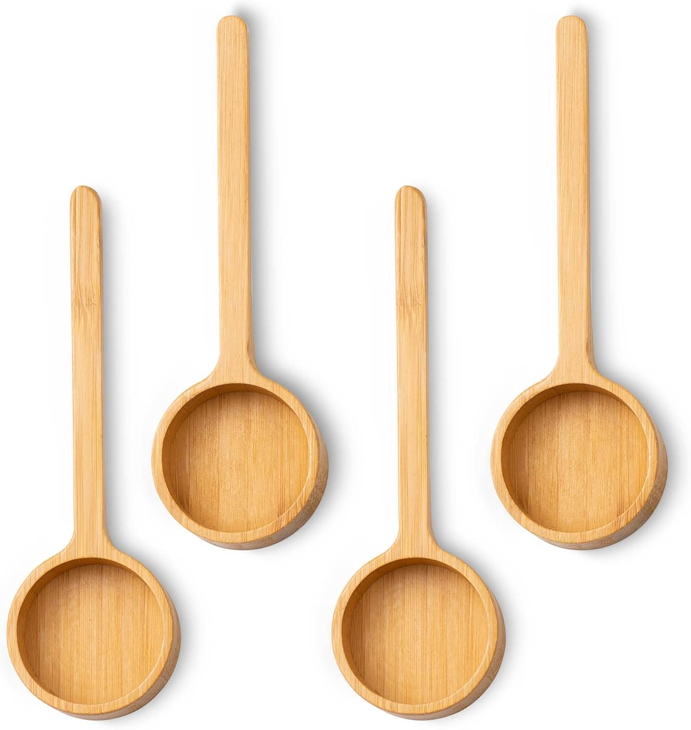 Bamboo Coffee Scoop Long Handle 10g Measuring Scoop for Deep Jars and Containers