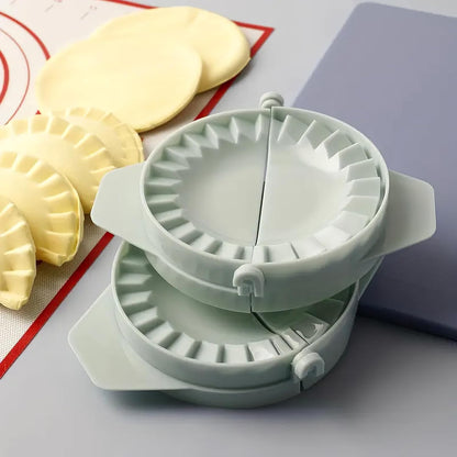 2 in 1 Dumpling Maker Press, Dumpling Skin Maker Machine, Multifunctional DIY Manual Empanada Press, Blue