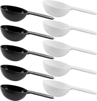AUEAR, 5 Pack Tablespoon Coffee Scoop Plastic Measuring for Milk Powder Fruit Seed Spices