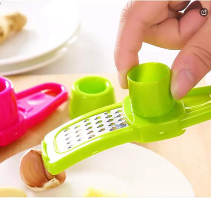 Angel's Peel Lounge Multipurpose Garlic Mincer and Garlic Crusher - Easy Squeeze Clean Garlic Press, Dishwasher Safe Sturdy Tool Compact and Portable Design for Extracts More Paste Per Clove - Pink