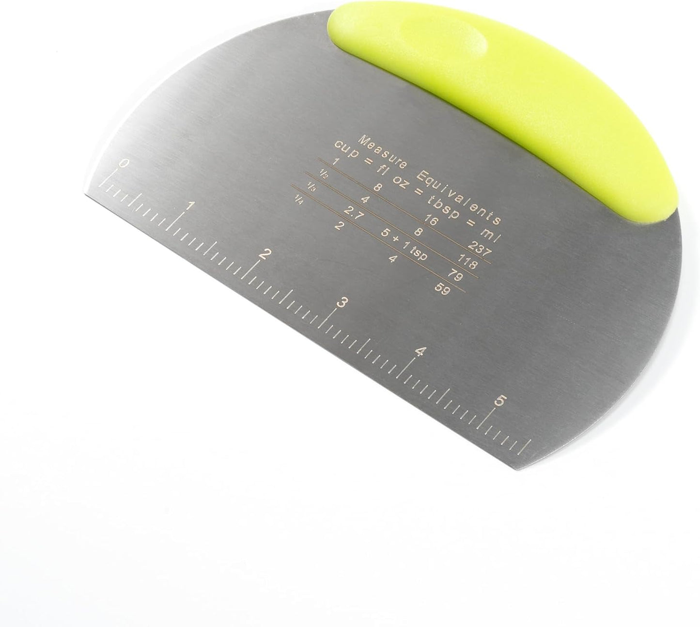 Stainless Steel Pastry Scraper/Bench Scraper Chopper, Best as Pizza and Dough Cutter 4PCS (green)