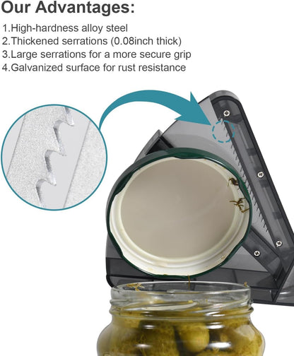 Jar Opener for Weak Hands, Dual-Layer Multifunctional Jar Opener Gripper, Bottle Openers for Seniors, Kitchen Gadgets, Non-Slip Jar Openers for Seniors, Arthritis, Lid Opener,