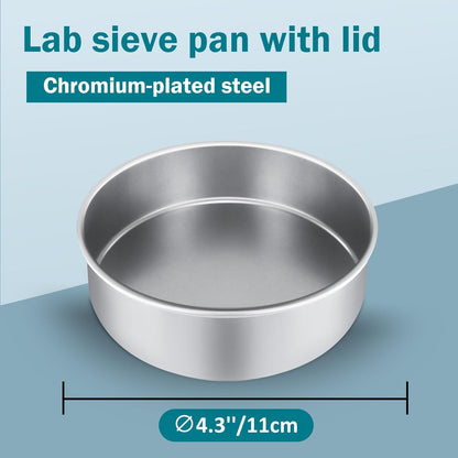 304 Stainless Steel Mesh Lab Sieve, 325 Mesh (0.045mm) Aperture Test Sieve, 4inch(10cm) Economy Standard Analysis Sample Test Sieves for Industrial Laboratory Homes - Colors B