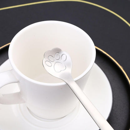3 Pcs Cat Paw Spoon Stainless Steel Cat Paw Coffee Spoons Milk Drink Stirring Spoon Cat Cartoon Dessert Spoons Set for Ice Cream Coffee Milkshakes Juice Tea