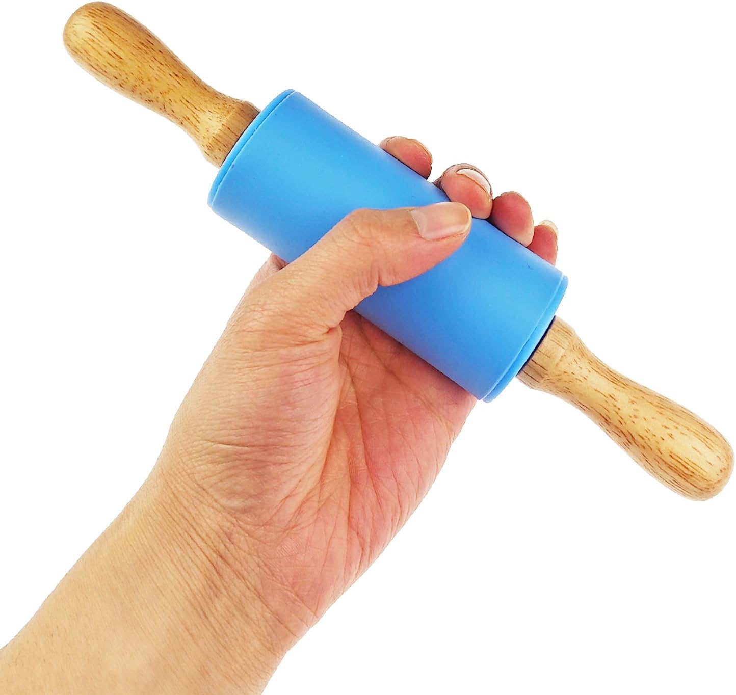 2 Pack Small Rolling Pin for Kids, Kids Rolling Pin for Home Kitchen (9 Inch)