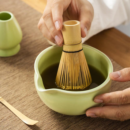 Matcha Set, Matcha Whisk Set Includes Matcha Bowl and Whisk, Whisk Holder, Sifter, Scoop, Spoon Holder, Tea Towel- 7pcs Perfect Matcha Kit for Matcha Tea Ceremony