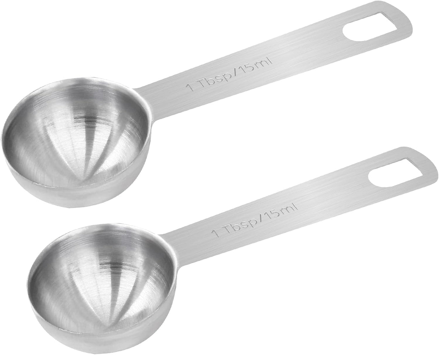 2Pcs 2/3 Tablespoon (2/3 Tbsp | 2 Tsp | 10 Ml | 10 Cc) Stainless Steel Measuring Spoons, 2 Teaspoon Metal Single Measuring Spoon for Measuring Coffee Powder, Grains and Loose Tea