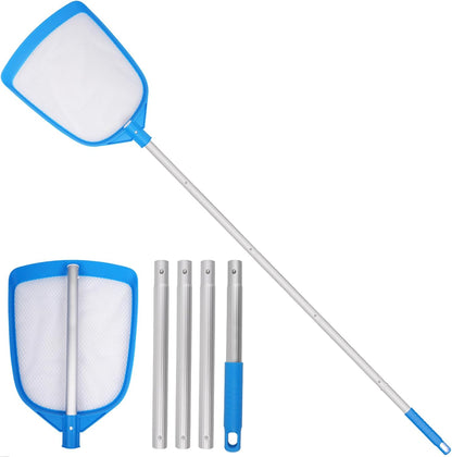 TidyMister Hot Tub Skimmer Spa Net with 12'' Aluminum Pole Ultra Fine Mesh Net Handy Leaf Skimmer for Small Above Ground Pools Pick Up Fine Debris Lightweight Net