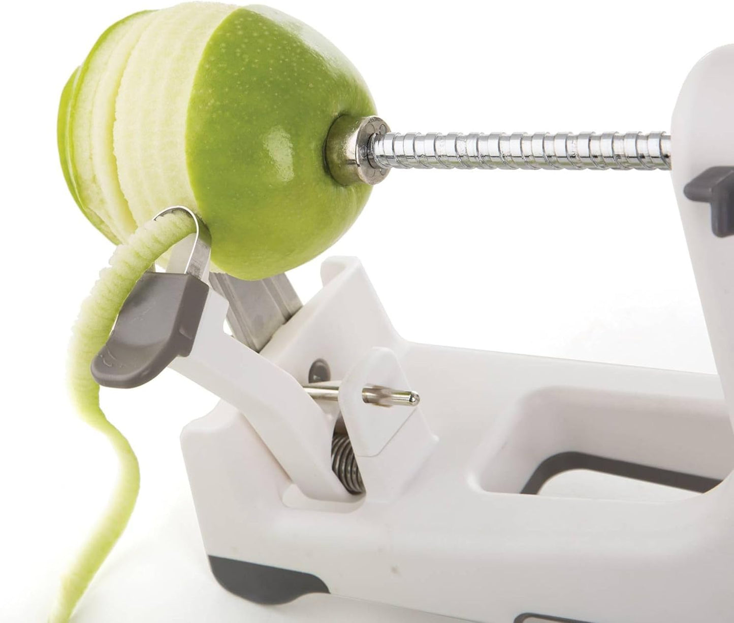 PL8 Professional Apple Machine - Ergonomic Apple Peeler with Tilted Base, Silicone Non-skid Feet for Stability, and Foldable Stainless Steel Stand for Easy Storage