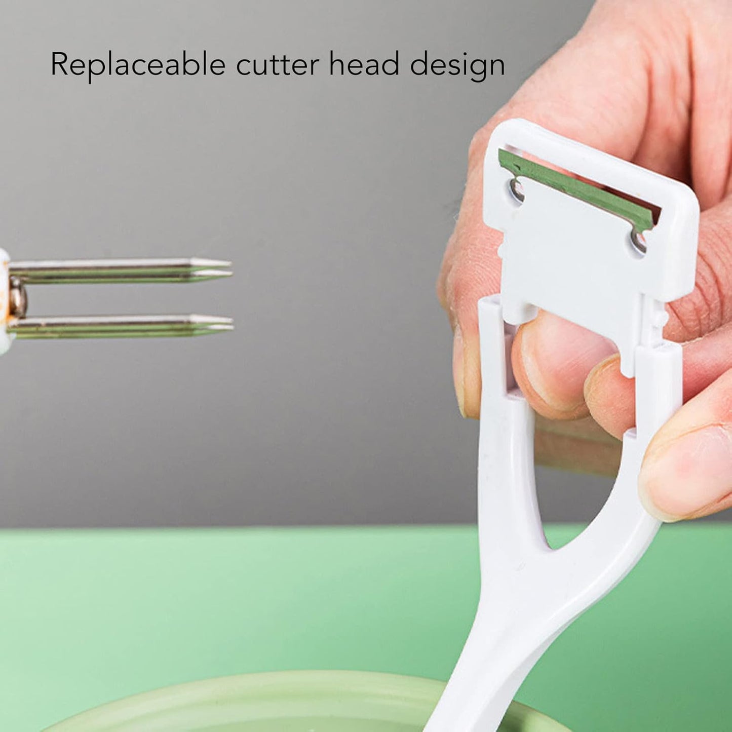Topyond Apple Peeler Slicer Corer, Multi-Function Fruit Peeler with Stainless Steel Blades, Vegetable Peeler for Apples, Potatoes, Pears, Easy to Use Kitchen Tool
