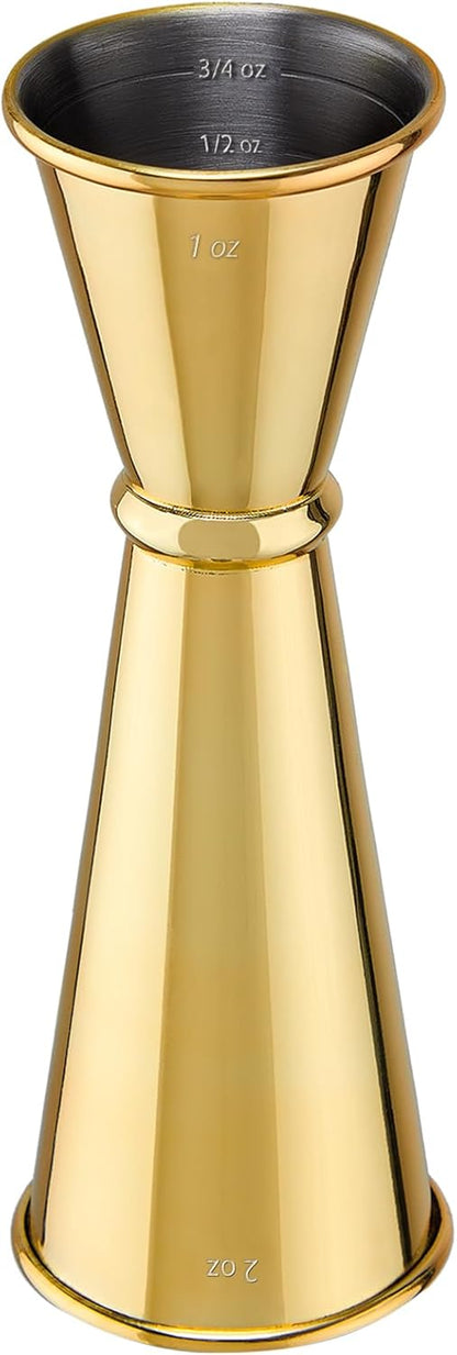 Briout Jigger for Bartending, Double Cocktail Jigger Japanese Premium 304 Stainless Steel Jigger 2 OZ 1 OZ with Measurements Inside
