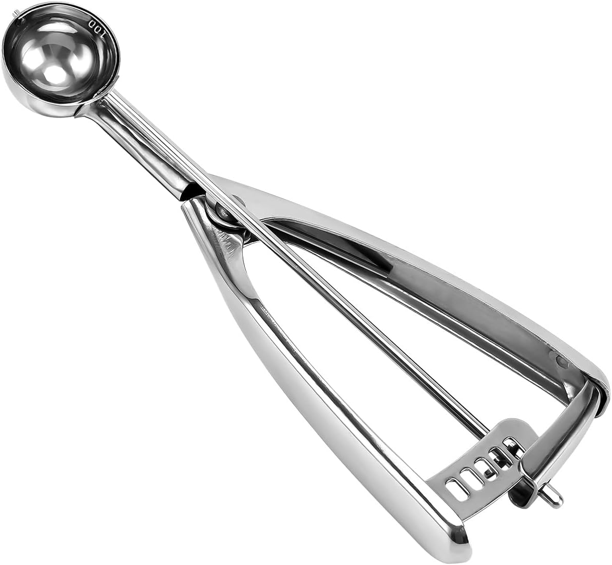 Saebye Medium Cookie Scoop, 2 Tbsp / 30ml / 1 oz, Size #40 Cookie Dough Scoop, Cookie Scoops for Baking, 1 25/32 inches / 4.5 CM Ball, 18/8 Stainless Steel, Secondary Polishing