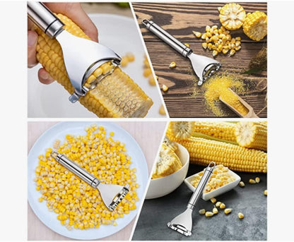 Corn Cob Stripper Peeler Remover Salad Making Cutter Easy Clean Corn Cob Stripper Stainless Steel Splitter Tool