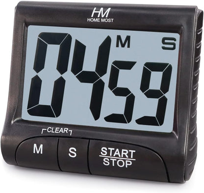 3" Large Display Kitchen Timer - Digital Timer Magnetic Back Loud Alarm On A Rope- White Cooking Timers For Kitchen Teachers Students Games Kids Meetings- Sports Timers For Workouts Exercise
