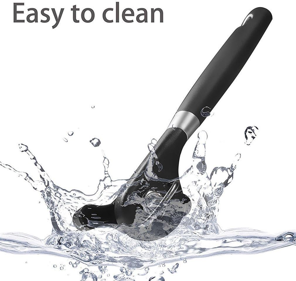 Safe Cut Can Opener Manual, Upgraded Ergonomic Anti Slip Grips Handle Design, Restaurant Side Cutting Safety Can Opener