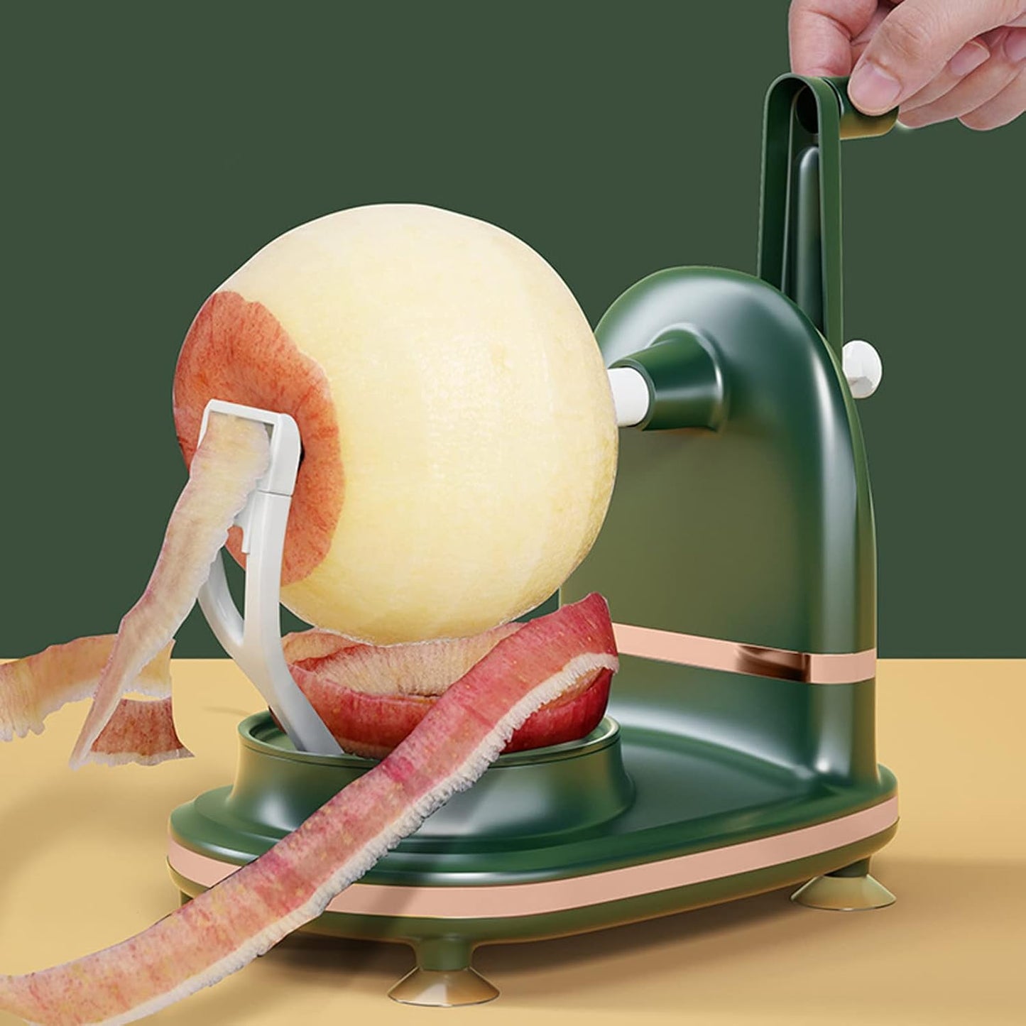 Topyond Apple Peeler Slicer Corer, Multi-Function Fruit Peeler with Stainless Steel Blades, Vegetable Peeler for Apples, Potatoes, Pears, Easy to Use Kitchen Tool