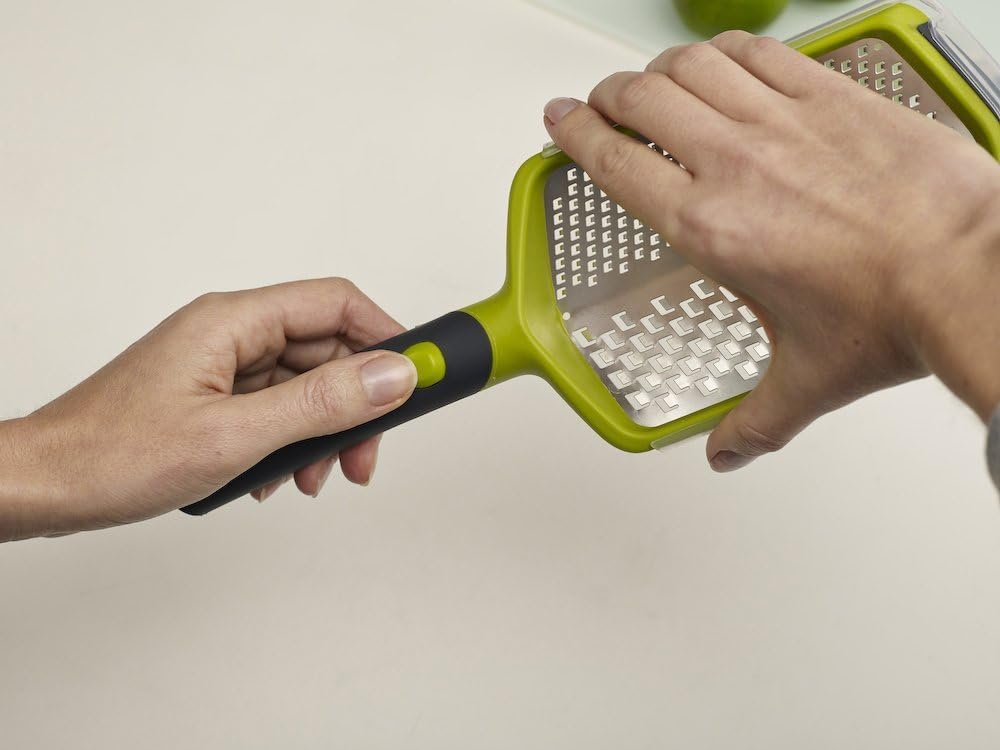 Joseph Joseph Fine Grater & Zester – Easy-Grip Handle with Sharp Stainless Steel Blades & Non-Slip Tip