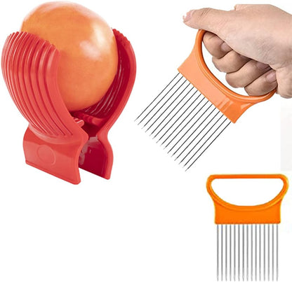 Tomato Slicer Holder Tool Cutting Guide Onion Potato Pepper Prep