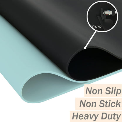 Extra Large Silicone Mat 36" x 24" Place Mats, Heat Resistant Mat for Kitchen Countertop Protector, Thick Placemats Washable Silicone Mats for Kitchen Counter Mat Dining Table Mat, Grey, Sapid