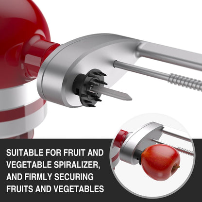 Fruit and Vegetable Skewer Replacement for Stand Mixer Spiralizer Attachment, Durable Fixing Pin Compatible with KitchenAid Spiralizer Parts