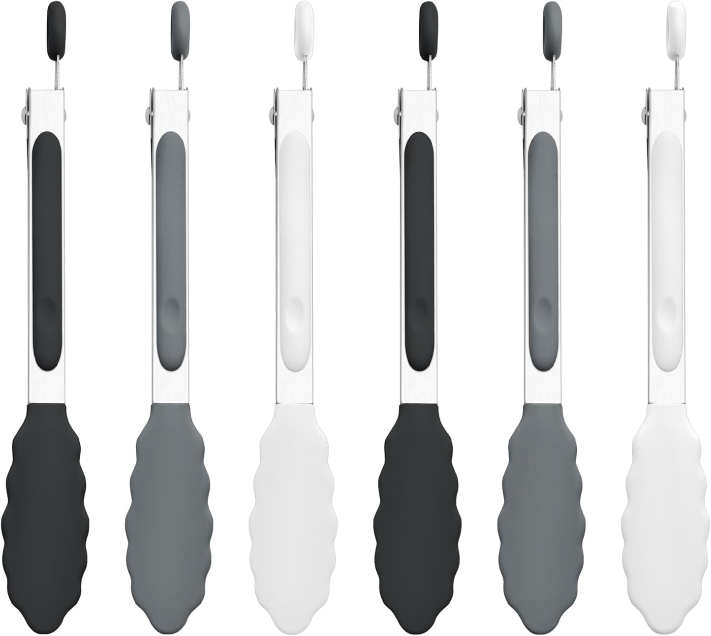 Kitchen Tongs Set of 3, Cooking Tongs with Silicone Tips, Non-Stick Non-Scratch Heat Resistant Tongs for Grilling Cooking BBQ Salad Serving (Multicolor, 7/9/12 Inch)