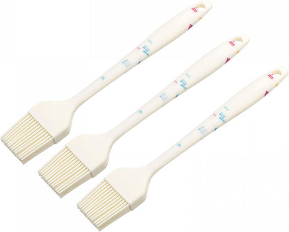 uxcell Basting Pastry Brush, 8" Silicone Flexible Brushes for Baking, Cooking, Grilling, White