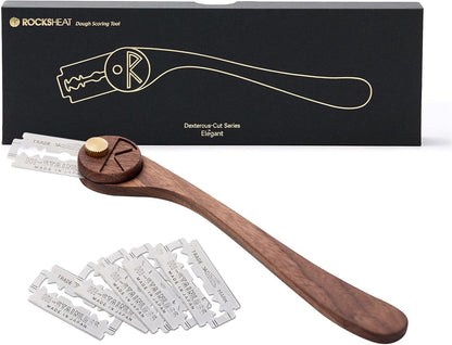 Bench Scraper & Chopper, Stainless Steel Dough Cutter with Wooden Handle, Thick Sharp Blades Pizza Bread Cutter, Multipurpose Kitchen Tool for Baking Cooking