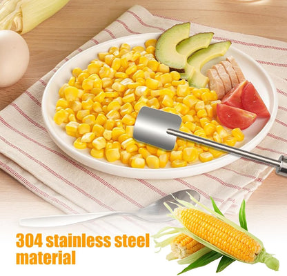 Corn Peeler for Corn on The Cob Stripper Tool, 2025 New Long Handle Stainless Steel Corn Stripper Tool, Quick Corn Kernel Remover Tools for Kitchen Use (1PC)
