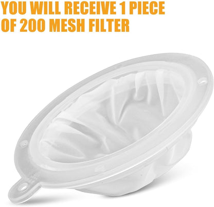 Mesh Filter - 200 Mesh Strainer 75 Micron Strainer for 5 Inch Filter Funnel Fine Filter for Cooking Oil Milk Juice Wine Cheese Whey Grease Coffee 1 Piece
