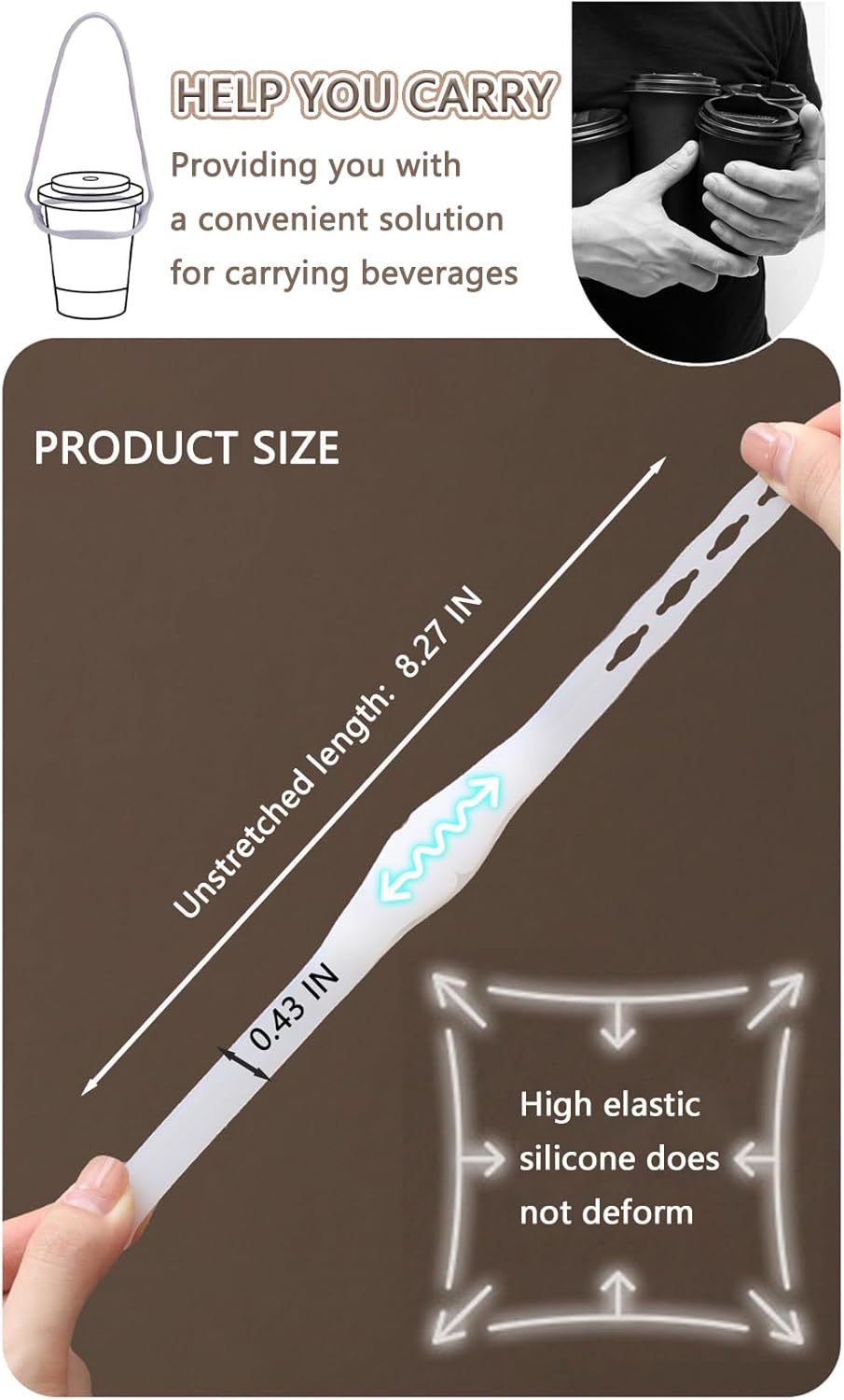3 Pcs Silicone Spoon Buckle Strap 3 Pcs Water Bottle Handle Strap，Mason Jars Holder Straw Spoon Rest Silicone Coffee Carrier Kitchen Accessories Spoon Holder Kitchen Utensil Holder 6 Pcs/Set