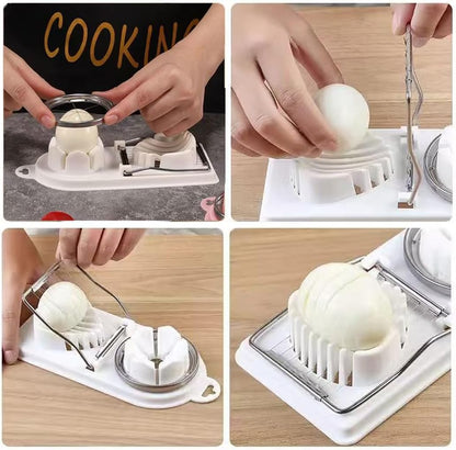 Egg Slicer for Hard Boiled Eggs Egg Cutter Strawberry Slicer Heavy Duty Tomato Slicer Stainless Steel Wire Multipurpose Egg Slicer Dicer for Soft Fruit Mushroom Home Use