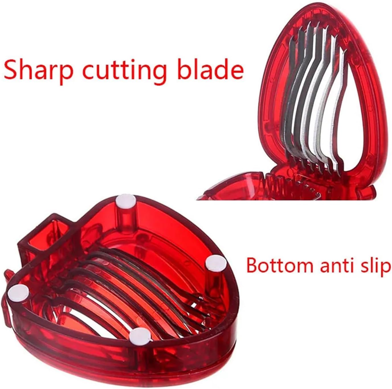 yongduogongsi Strawberry Slicer Cutter Strawberry Corer Strawberry Huller Fruit Leaf Stem Remover Salad Cake Egg Tools Kitchen Accessories