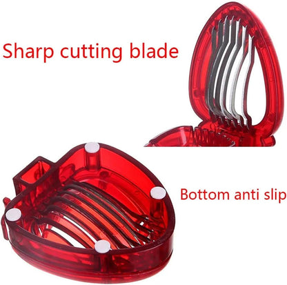 yongduogongsi Strawberry Slicer Cutter Strawberry Corer Strawberry Huller Fruit Leaf Stem Remover Salad Cake Egg Tools Kitchen Accessories