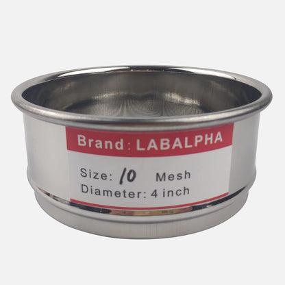 LABALPHA 70 Mesh Lab Sieves, Test Sieve #70 Mesh, 4'' Diameter, 304 Stainless Steel Wire Cloth (0.22mm)
