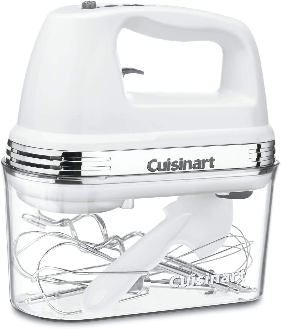 Cuisinart Power Advantage Plus 9-Speed Hand Mixer, 220W Motor, Electric Mixer with Dishwasher-Safe Beaters, Storage Case, HM-90BCS, Brushed Chrome