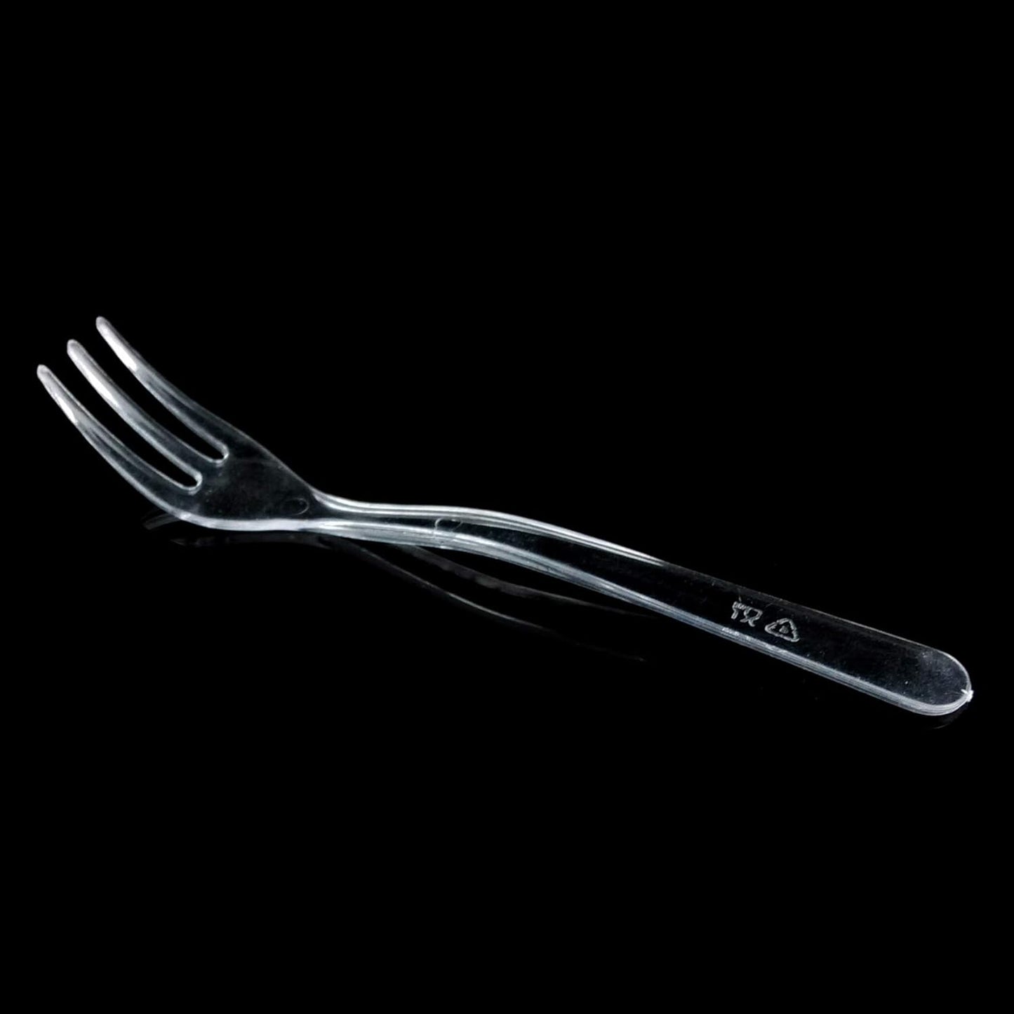 Loreso Plastic 50CT Mini Clear Dessert Spoons For Miniature Dessert Cups, Tasting Party, Sampling, Ice Cream, Small Catering Supplies - Reusable BPA Free Pack of 50