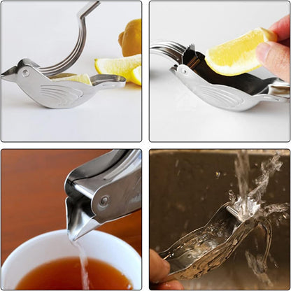 Manual Lemon Juicer, Manual Lemon Slice Squeezer, Portable Lime Press, Bird Shape Hand Juicer for Orange Lime Pomegranate