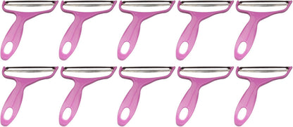 Y Shape 3-in-1 Serrated, Straight, Julienne Swiveled Multi-Blade Peeler - Green - 1 Peeler