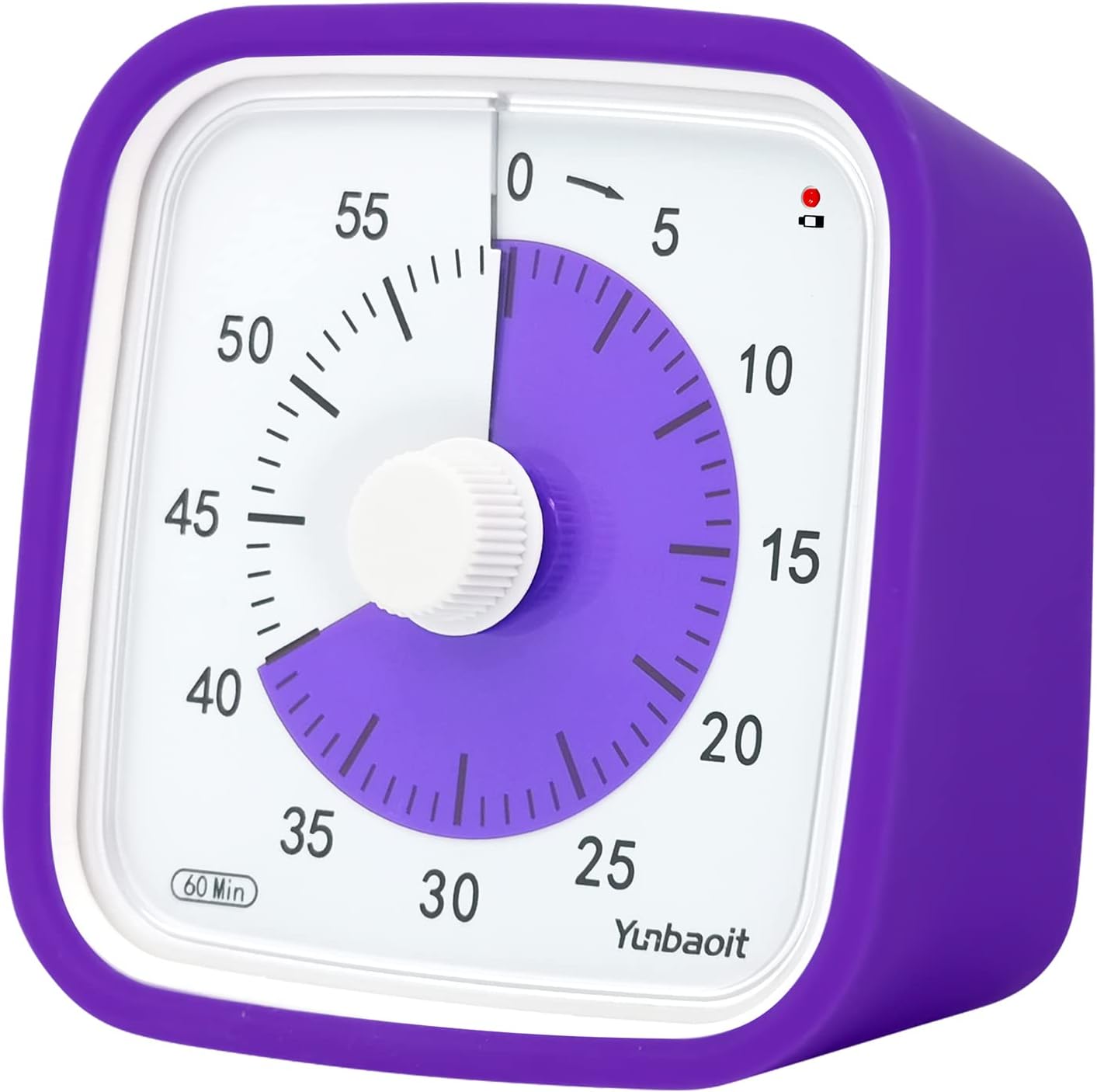 Yunbaoit Visual Timer with Protective Case, Rainbow Disk 60 Minute Countdown Timer for Kids and Adults, Silent Time Management Tool(Blue Rainbow)