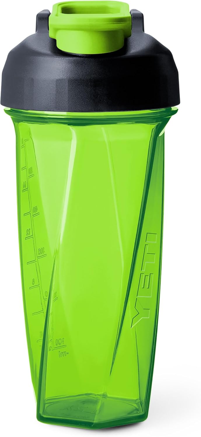YETI Yonder Helimix Vortex Blender Shaker Bottle Holds up to 20oz | No Blending Ball or Whisk | USA Made | Portable Pre Workout Whey Protein Drink Shaker Cup | Dishwasher Safe, Clear