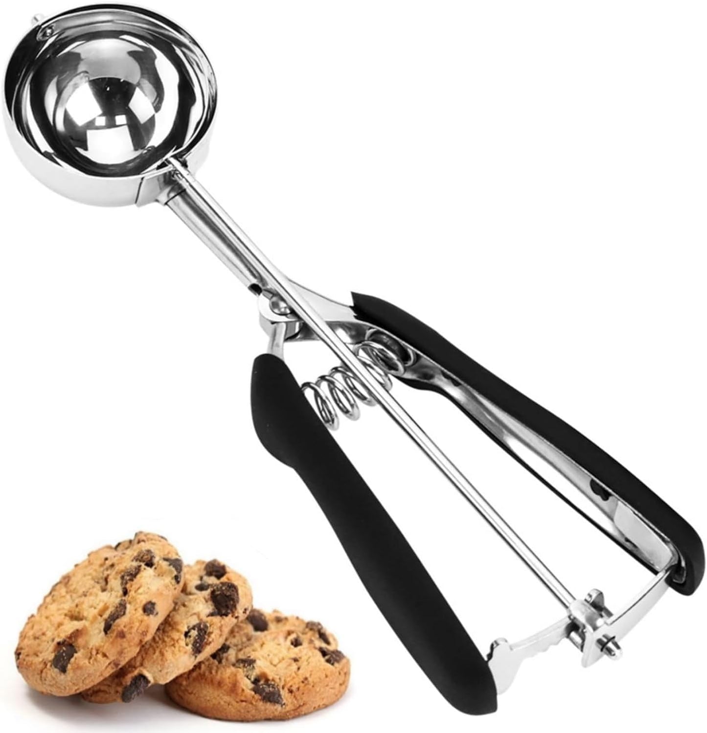 Cookie Scoop, Ice Cream Scoop, 1Tbsp/15 ml/0.5oz Cookie Scoops for Baking, 18/8 Stainless Steel Cookie Scooper for Baking, Ice Cream Scooper with Trigger Release, Cookie Dough Scoop with Non-slip Grip