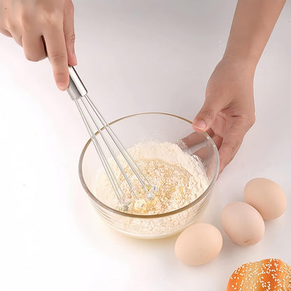 2 PCS 10.23inch Stainless Steel Ball Whisks,Durable Manual Egg Beater, Dishwashable Kitchen Whisk,Cream whisk, kitchen baking tool
